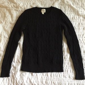 St. John's Bay Black Cable Knit Sweater